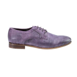 Scarpe stringate da donna in pelle di vitello lavorazione artigianale