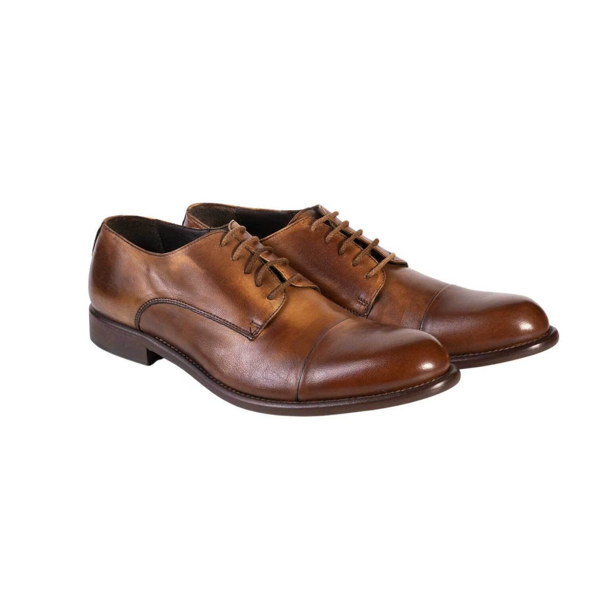 Scarpe formali stringate in pelle di vitellino fatte a mano - immagine 7