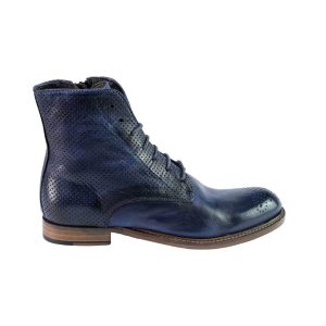 Stivaletti stringati da donna in pelle di vitello fatti a mano