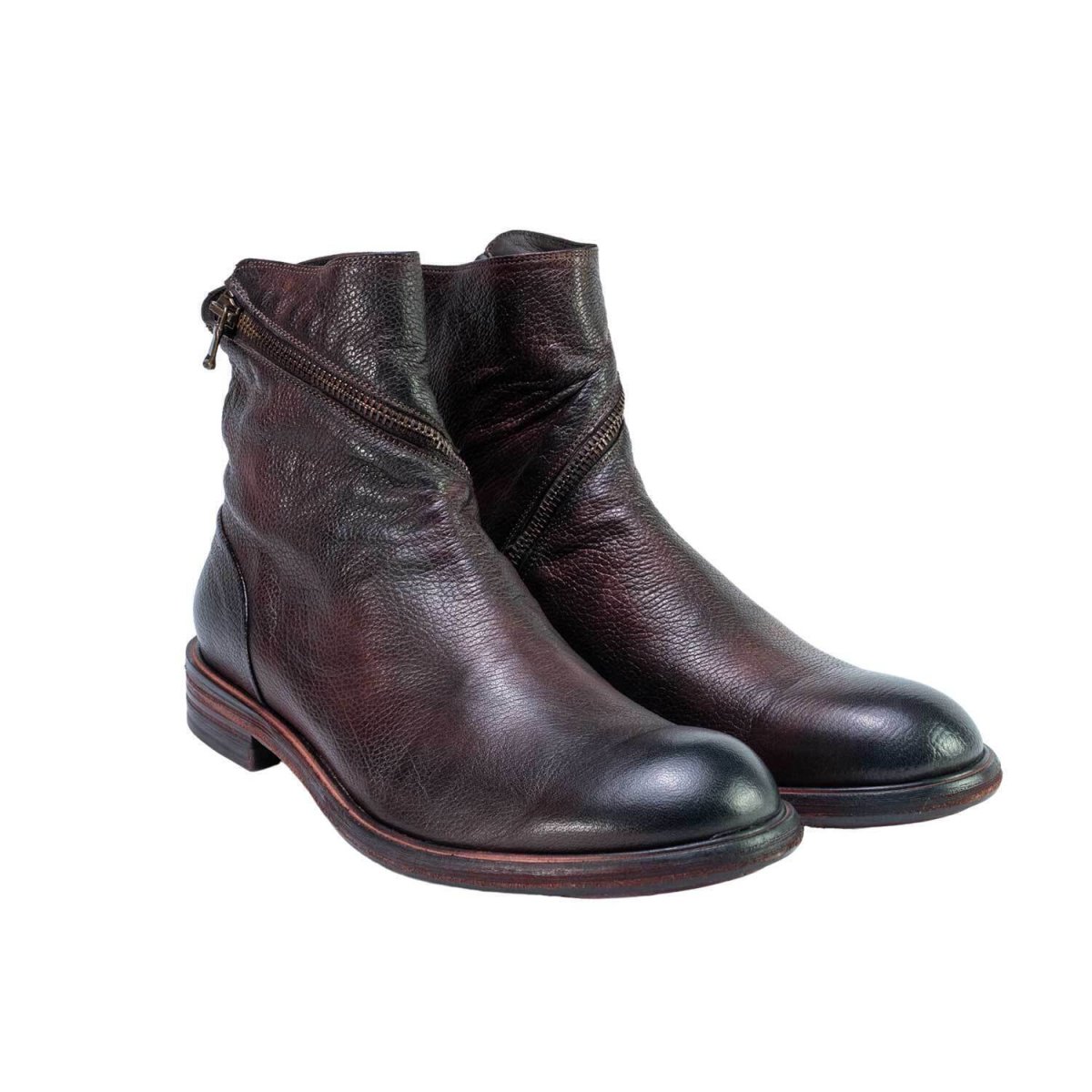 Stivaletti da uomo con zip in pelle lavorazione artigianale Italiana - immagine 3