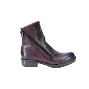 Stivaletti da donna in pelle di vitello con due cerniere lavorazione artigianale