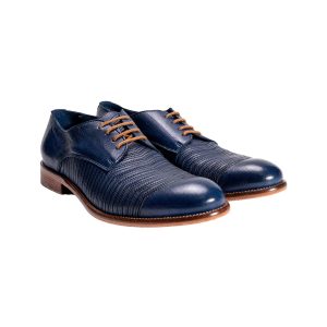 Stringate artigianali da uomo con incisioni laser in pelle di vitello