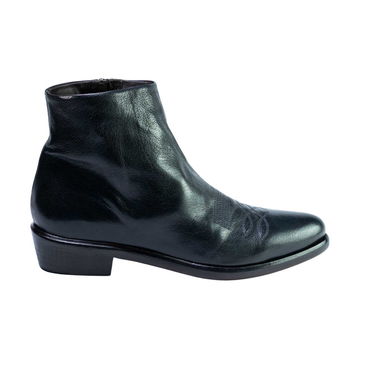 Stivaletti da uomo con zip in pelle genuina lavorazione artigianale Italiana - immagine 6