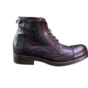 Stivaletti stringati da uomo in pelle genuina lavorazione artigianale Italiana