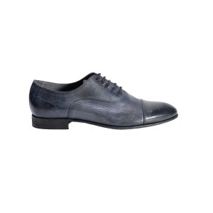 Scarpe artigianali stringate da uomo in pelle martellata di vitello