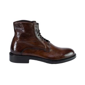 Stivaletti stringati da uomo in pelle genuina lavorazione artigianale Italiana