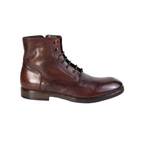 Stivaletti stringati da uomo in pelle lavorazione artigianale Italiana