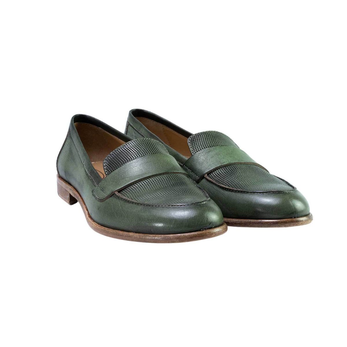Mocassini slip-on da donna in pelle genuina lavorazione artigianale - immagine 3