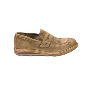 Mocassini da uomo in pelle scamosciata lavorazione artigianale Italiana