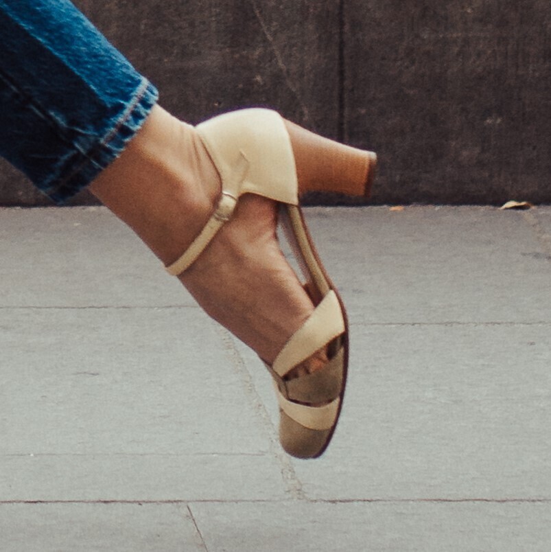 SANDALI DONNA IN PELLE CON TACCO - immagine 7