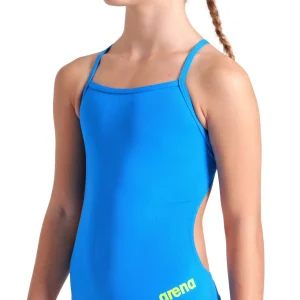 ARENA Girl One-Piece TEAM CHALLENGE SOLID Blue River Artic Lime 004765 860