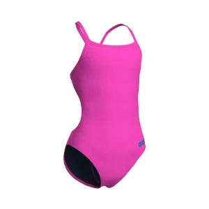 ARENA Girl One-Piece TEAM CHALLENGE SOLID Shocking Pink Blue River 004765 908