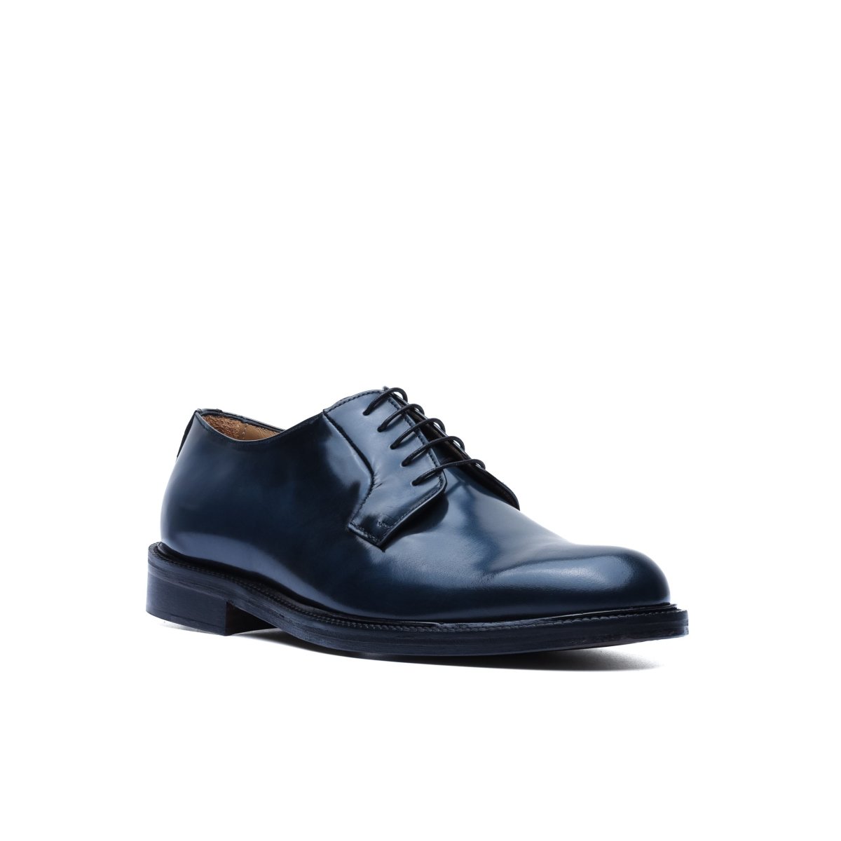 Derby in Brushed Leather Blue - immagine 4