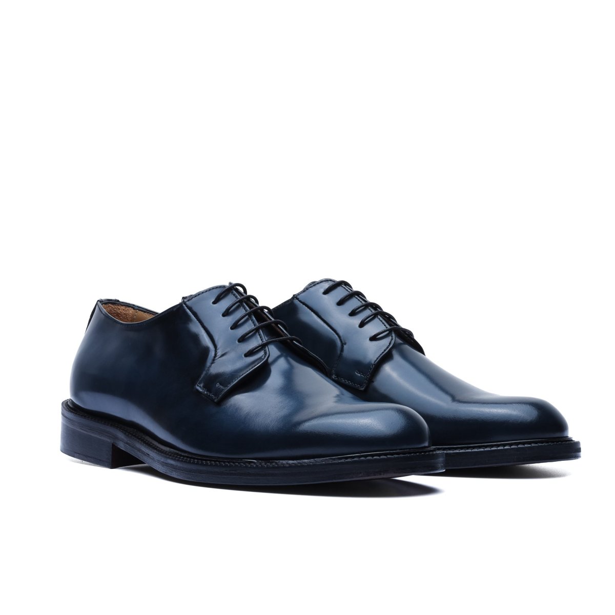 Derby in Brushed Leather Blue - immagine 9