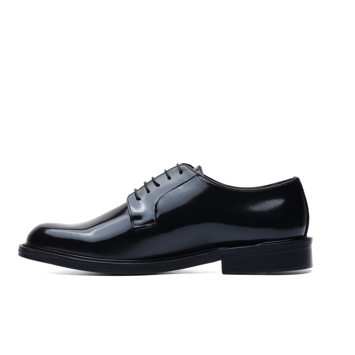 Derby in Brushed Leather Black - immagine 6