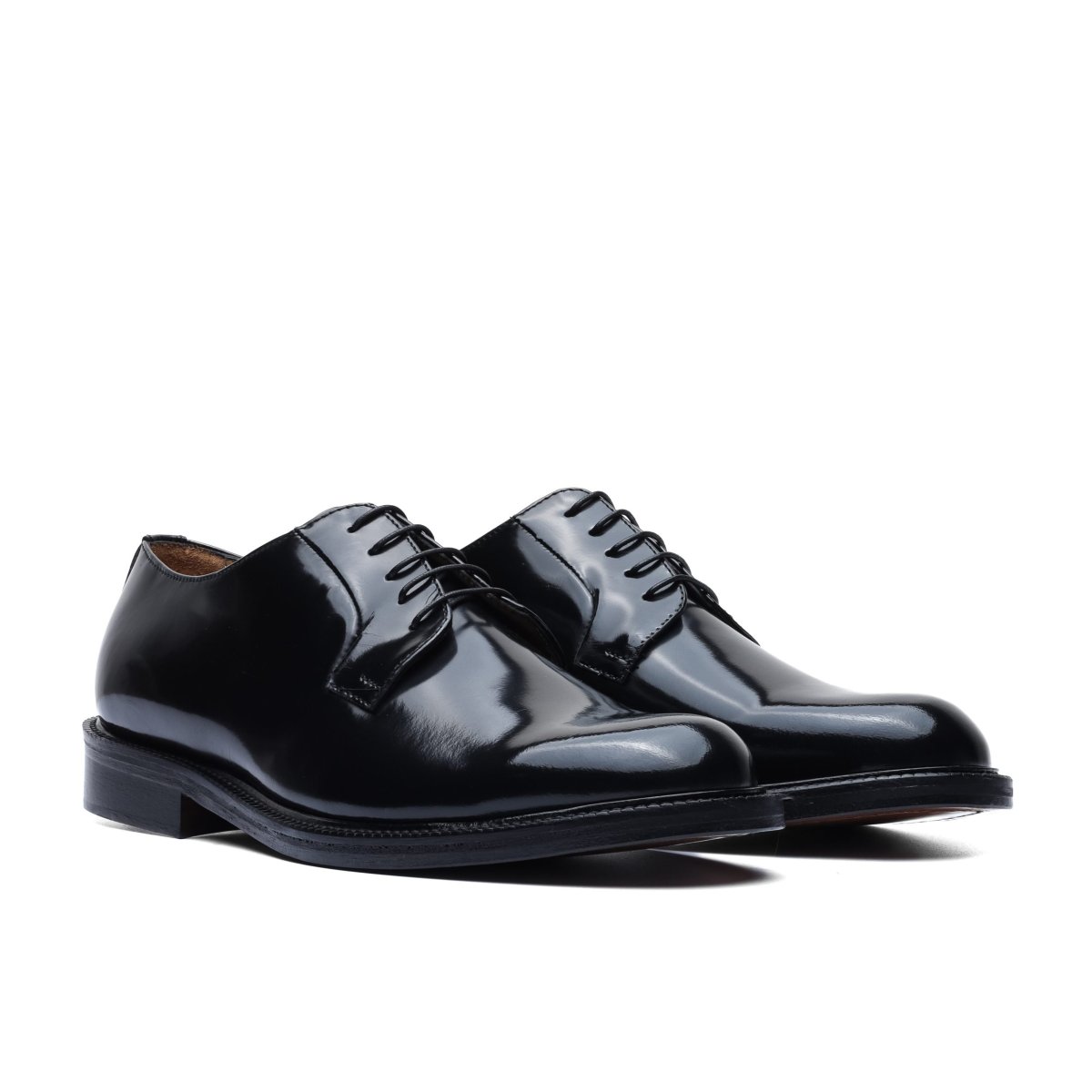 Derby in Brushed Leather Black - immagine 9