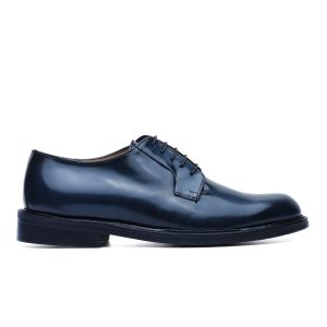 Derby in Brushed Leather Blue