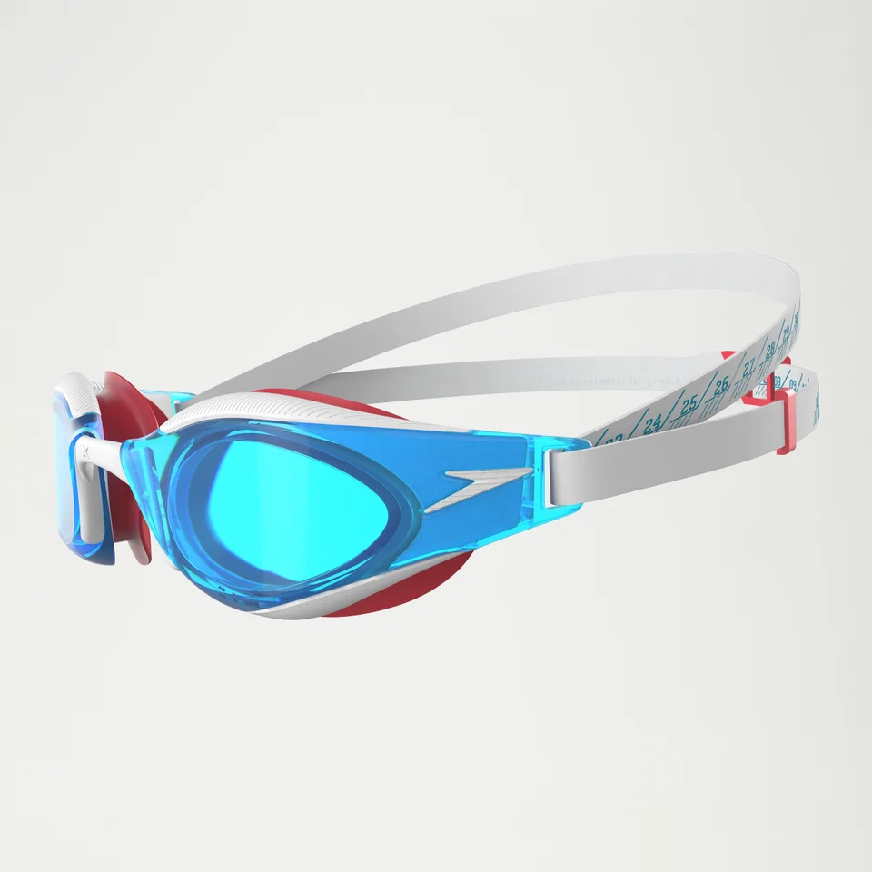 SPEEDO Goggles FASTSKIN HYPER ELITE 12820 16955 White Blue Red - immagine 4