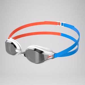 SPEEDO Goggles FASTSKIN SPEEDOSOCKET 2 MIRROR 10897 17608 Red Blue