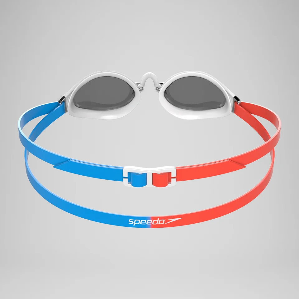 SPEEDO Goggles FASTSKIN SPEEDOSOCKET 2 MIRROR 10897 17608 Red Blue - immagine 4
