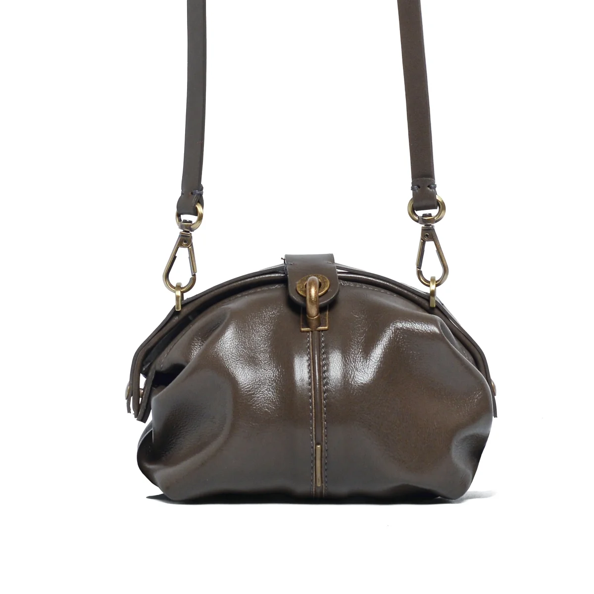 Pouf Small glossy taupe - immagine 3