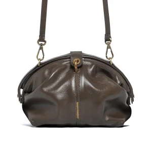 Pouf Medium glossy taupe