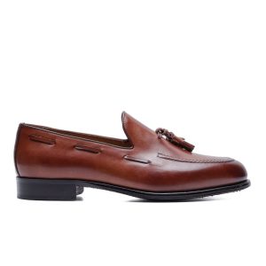 Tassel Loafer in Leather Brown