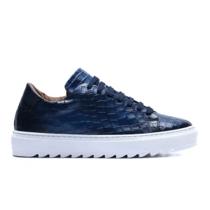 Low Sneakers Shark Sole – Crocodile Blu