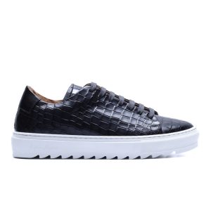 Low Sneakers Shark Sole – Crocodile Grey
