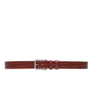 Crocodile Print Leather Belt – Siena