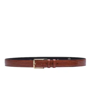 Crocodile Print Dakar Leather Belt – Castagna