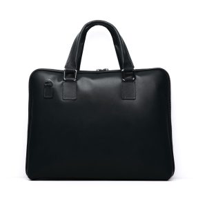Borsa Business in pelle crust nero