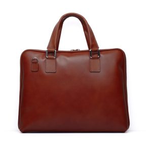 Borsa Business in pelle crust brandy