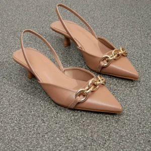 Décolleté Bronzo con Punta Affusolata e Fibbia Metallica DGS