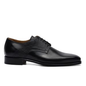 Derby in Black Leather with Details