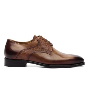 Derby in Brown Leather with Details