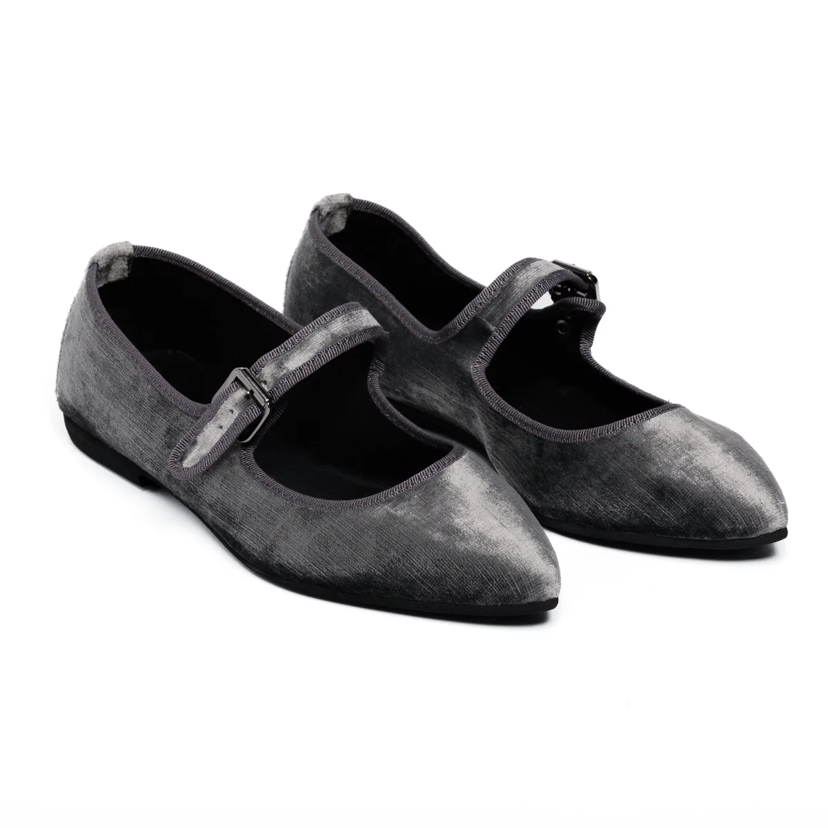 Flavia Mary Jane velluto perla grigio - immagine 5