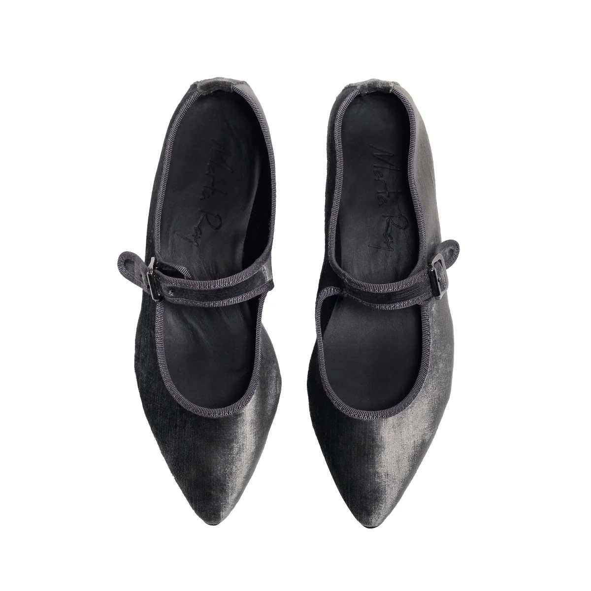 Flavia Mary Jane velluto perla grigio - immagine 6