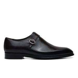 Monk Strap Single Buckle Dark Brown