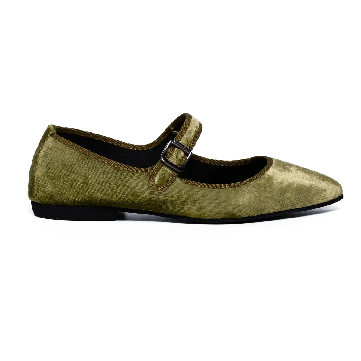 Flavia Mary Jane velluto perla verde - immagine 7