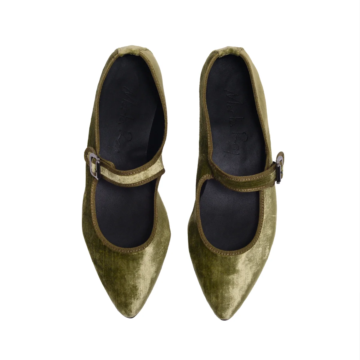 Flavia Mary Jane velluto perla verde - immagine 9