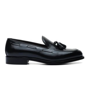 Tassel Loafer in Leather Black