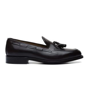 Tassel Loafer in Leather Dark Brown