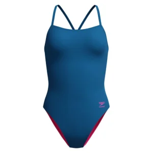 SPEEDO Woman Solid VBack 2.0 Blue Flare Pink 00477318771