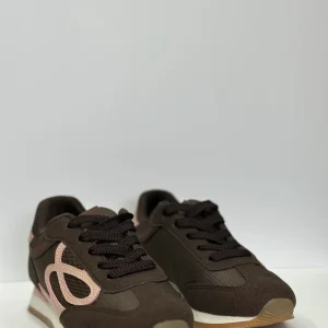 ADELE - sneakers marrone con suola bassa