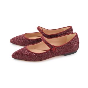 Ballerine Glitter Bordeuax