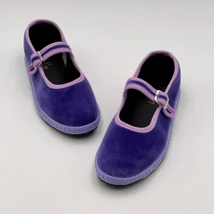 Bebe Mary Jane velluto viola