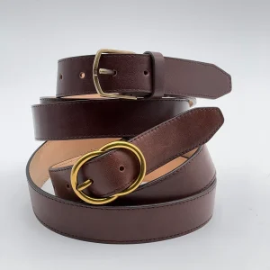 Cintura altezza 3 cm cuoio scuro