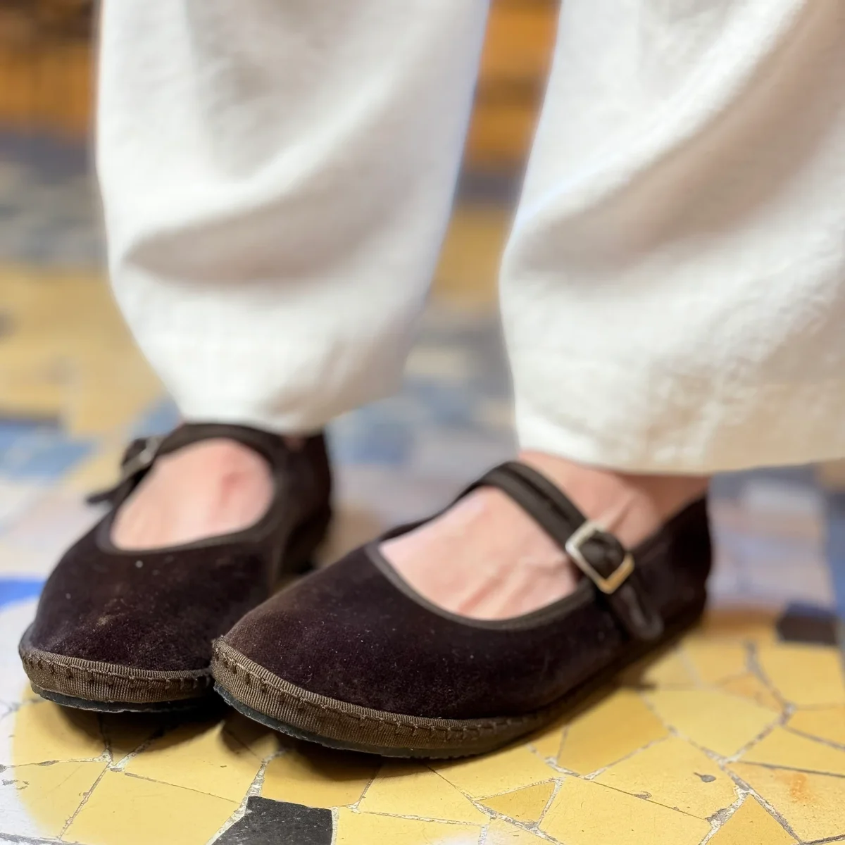 Bebe Mary Jane velluto marrone - immagine 3