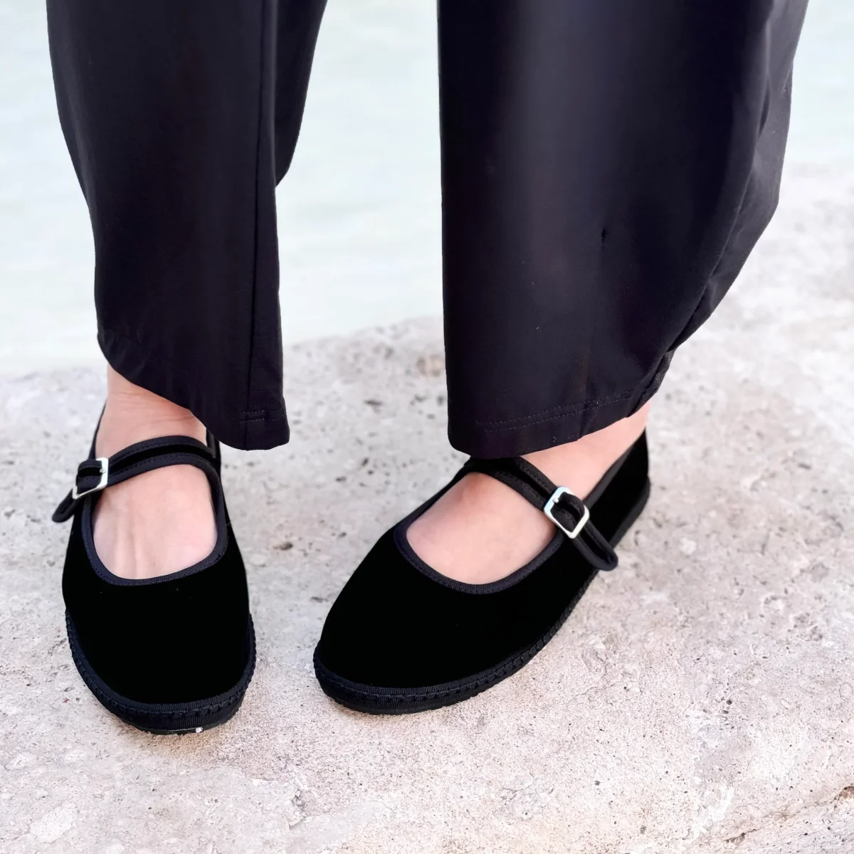 Bebe Mary Jane velluto nero